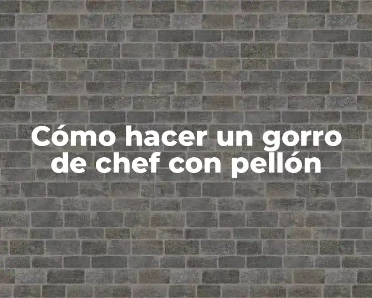 Cómo hacer un gorro de chef con pellón