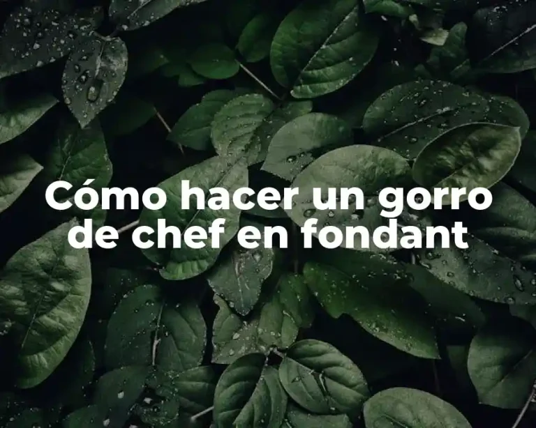 Cómo hacer un gorro de chef en fondant