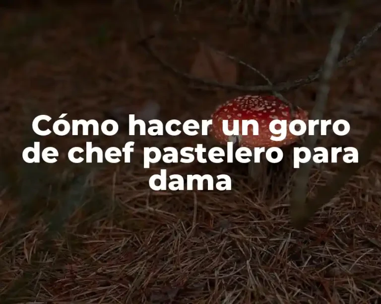 Cómo hacer un gorro de chef pastelero para dama