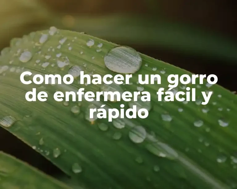 Como hacer un gorro de enfermera fácil y rápido
