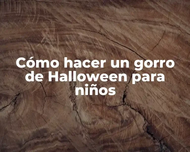 Cómo hacer un gorro de Halloween para niños
