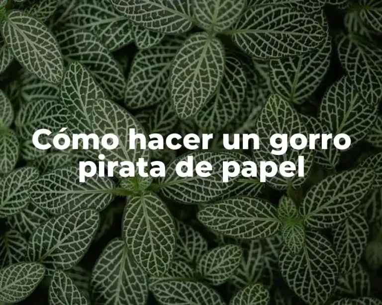 Cómo hacer un gorro pirata de papel