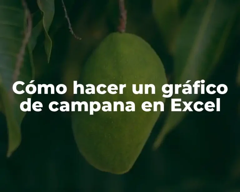 Cómo hacer un gráfico de campana en Excel