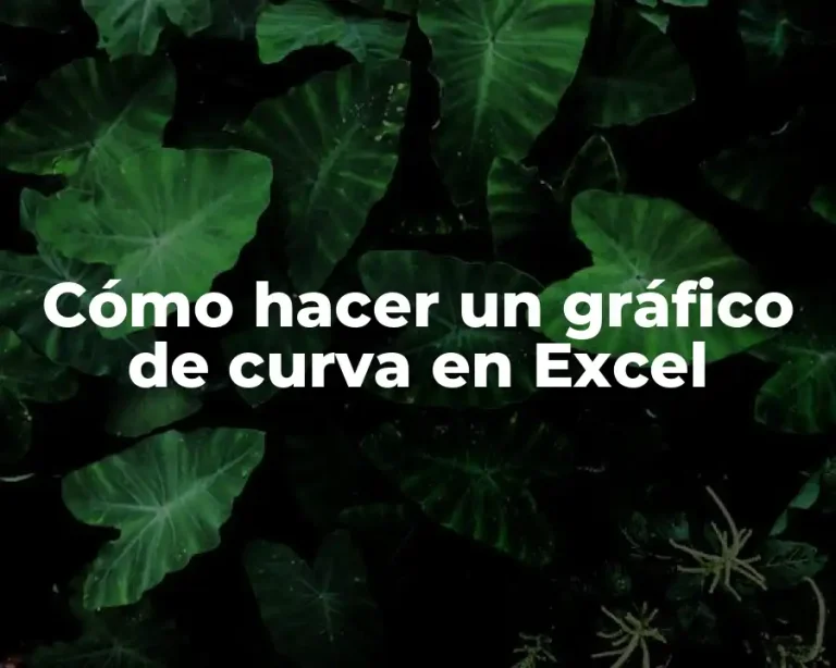 Cómo hacer un gráfico de curva en Excel