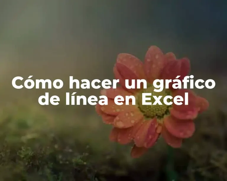 Cómo hacer un gráfico de línea en Excel