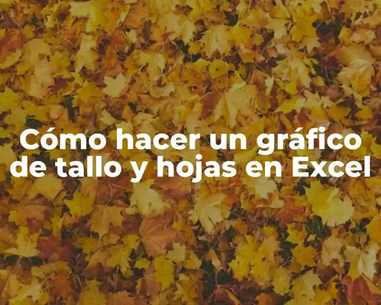 Cómo hacer un gráfico de tallo y hojas en Excel