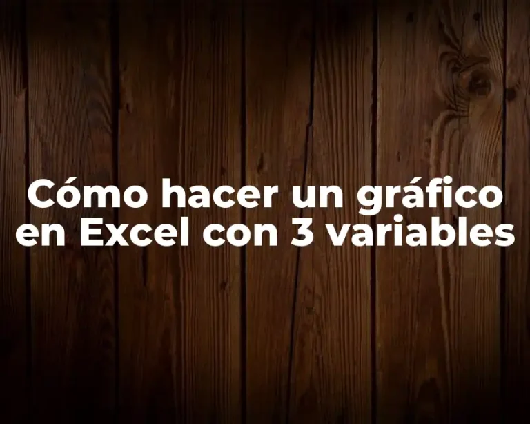 Cómo hacer un gráfico en Excel con 3 variables