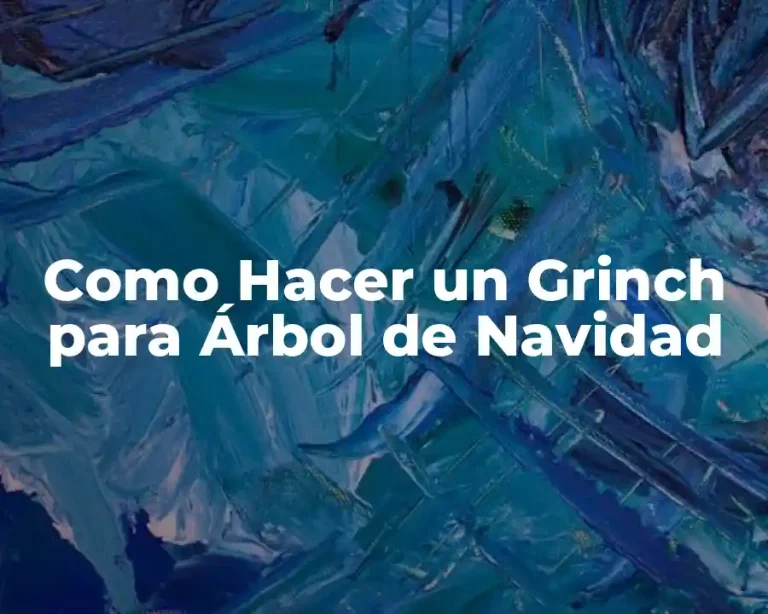 Como Hacer un Grinch para Árbol de Navidad