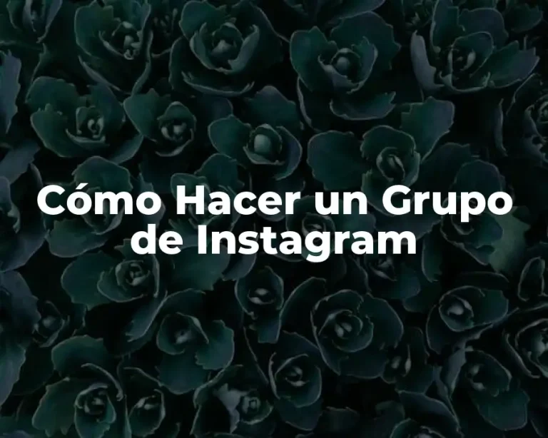 Cómo Hacer un Grupo de Instagram