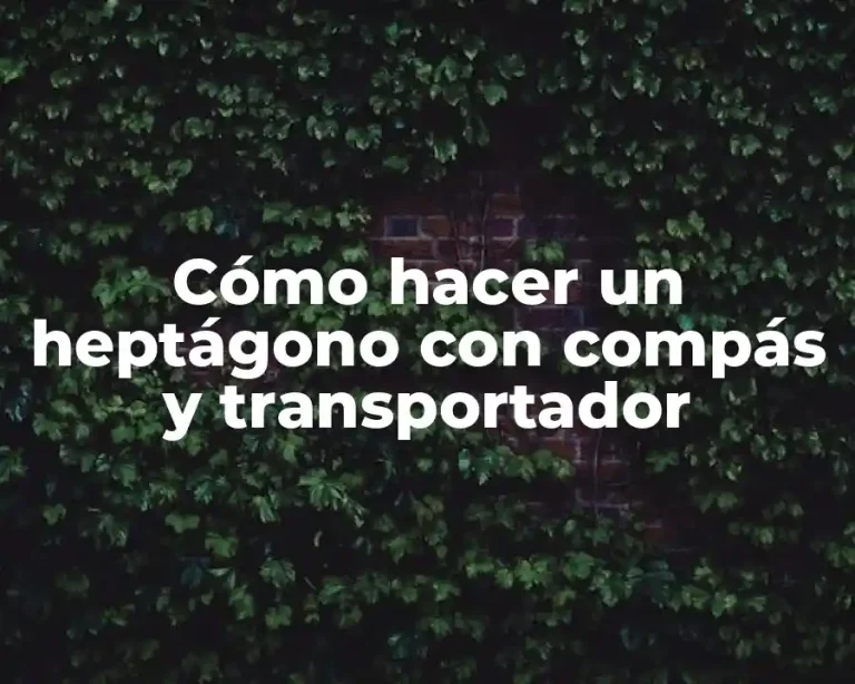 Cómo hacer un heptágono con compás y transportador