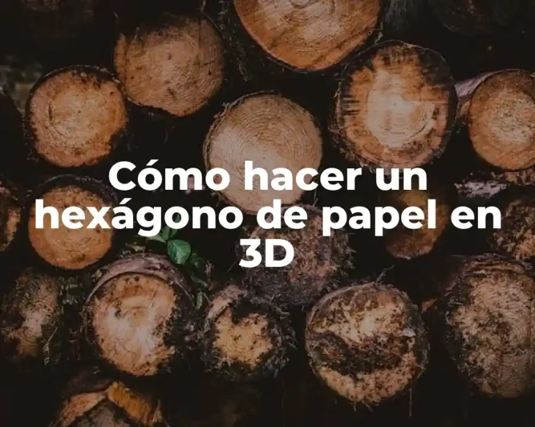 Cómo hacer un hexágono de papel en 3D