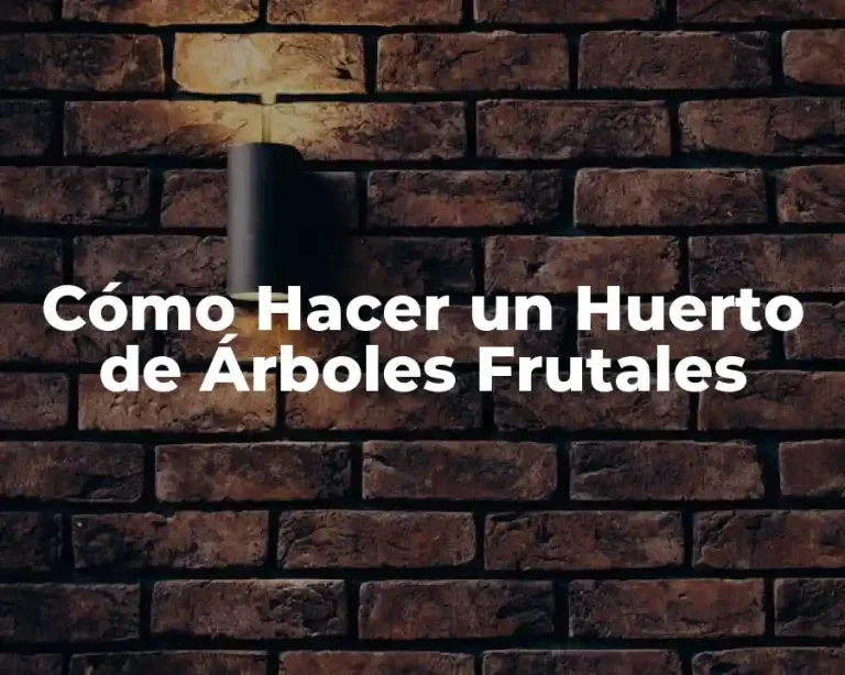 Cómo Hacer un Huerto de Árboles Frutales