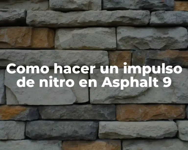 Como hacer un impulso de nitro en Asphalt 9