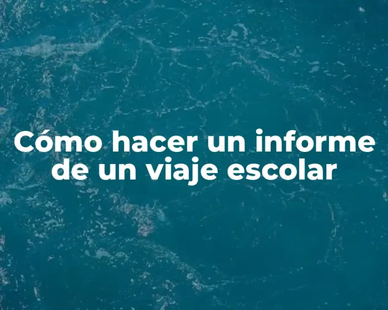 Cómo hacer un informe de un viaje escolar