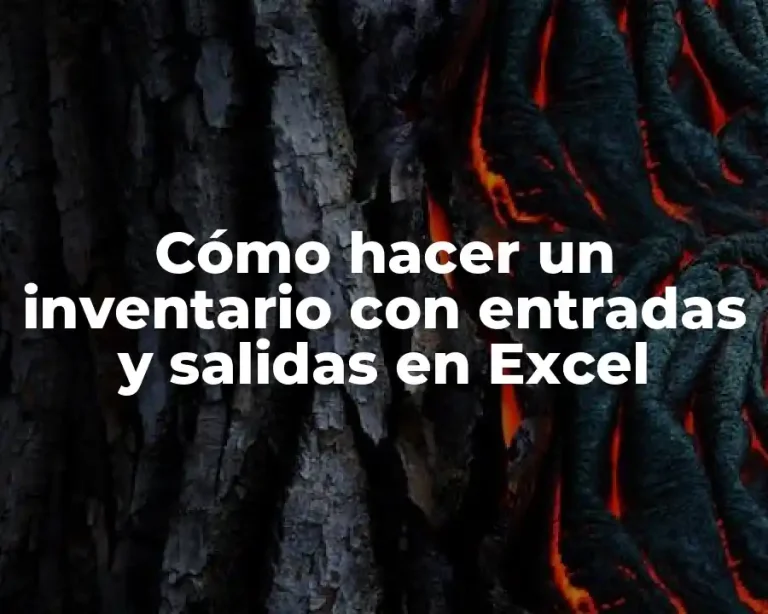 Cómo hacer un inventario con entradas y salidas en Excel