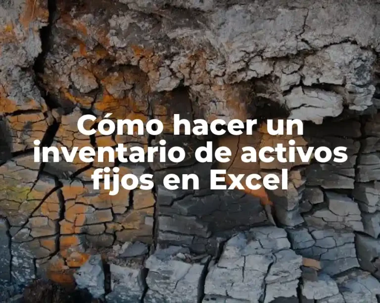 Cómo hacer un inventario de activos fijos en Excel
