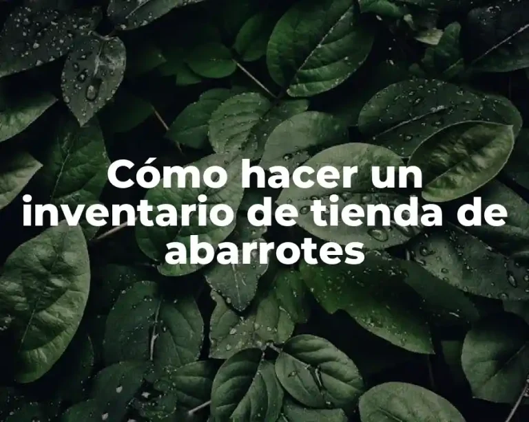 Cómo hacer un inventario de tienda de abarrotes
