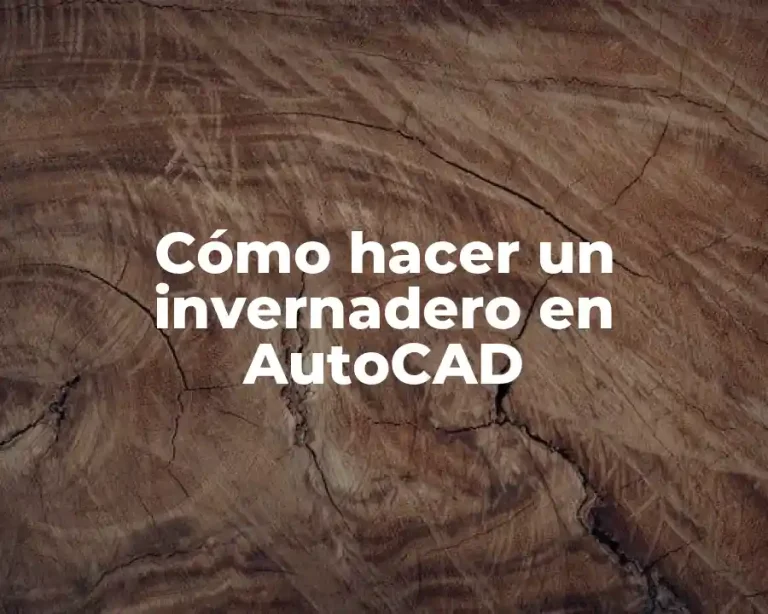 Cómo hacer un invernadero en AutoCAD