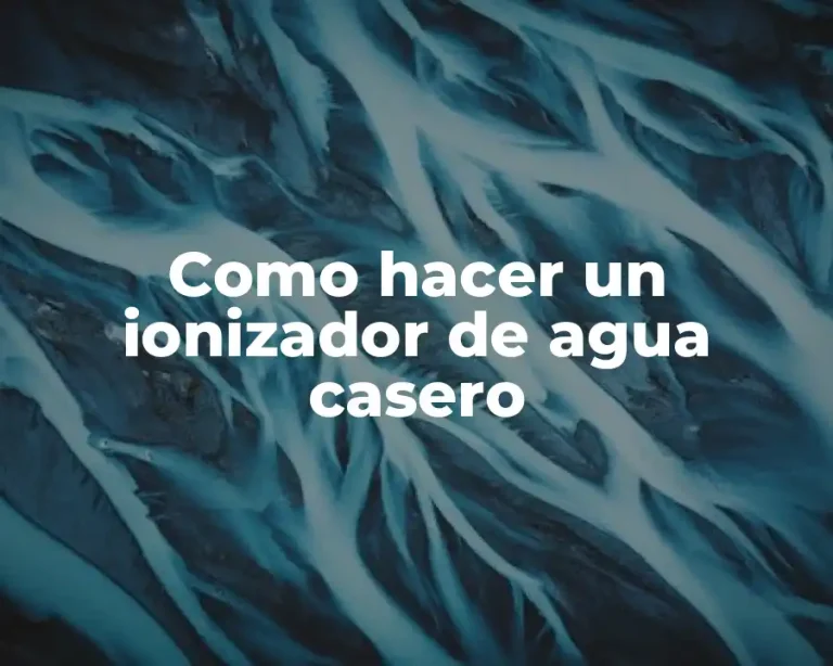 Como hacer un ionizador de agua casero