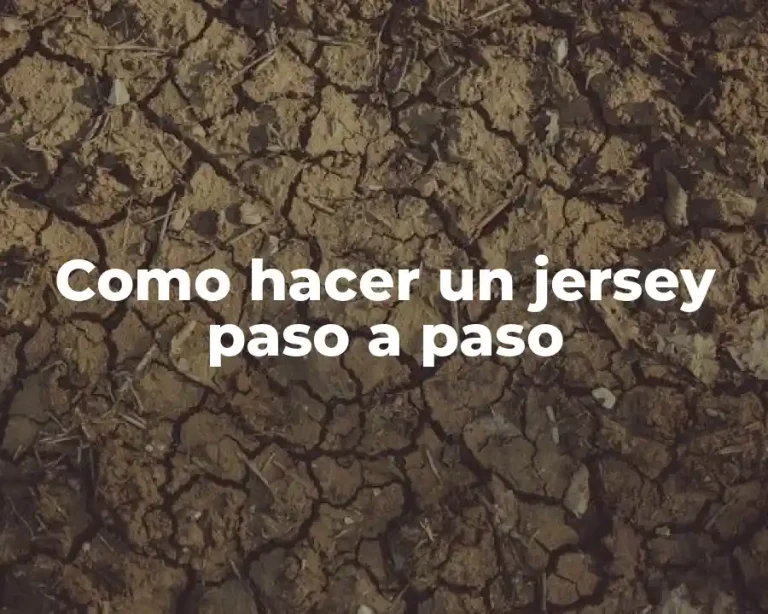 Como hacer un jersey paso a paso