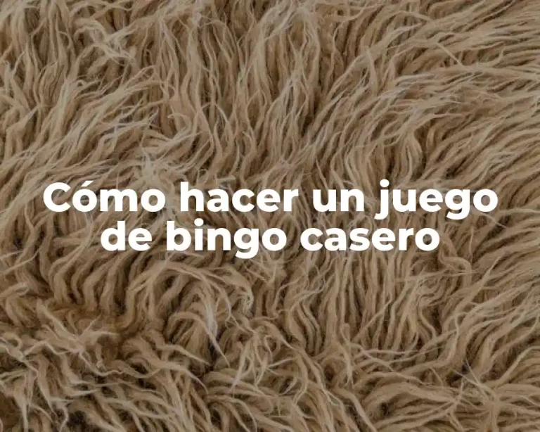 Cómo hacer un juego de bingo casero