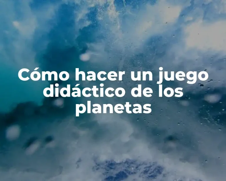 Cómo hacer un juego didáctico de los planetas