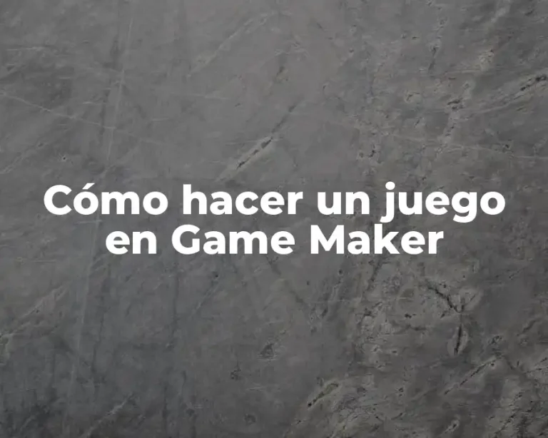 Cómo hacer un juego en Game Maker