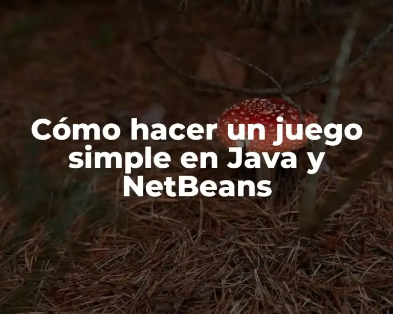 Cómo hacer un juego simple en Java y NetBeans