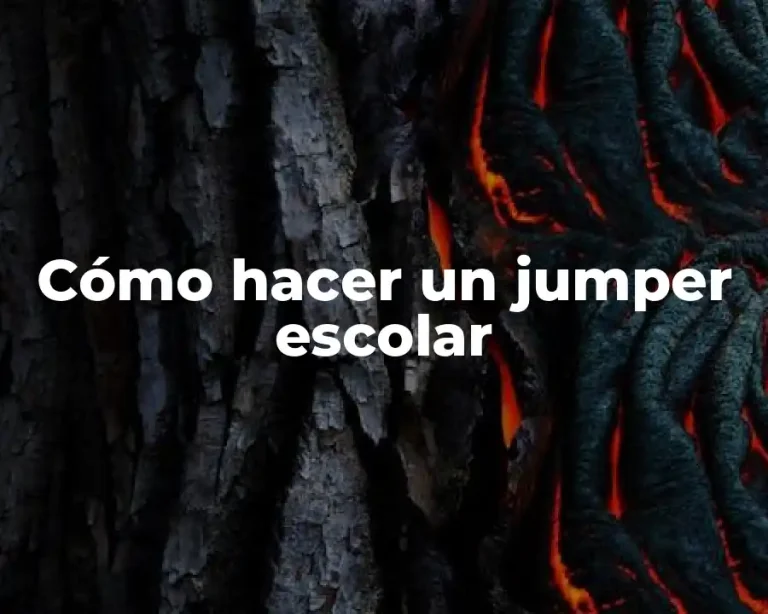 Cómo hacer un jumper escolar