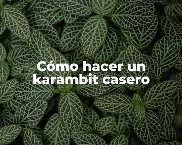 Cómo hacer un karambit casero