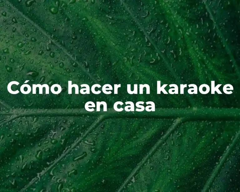 Cómo hacer un karaoke en casa