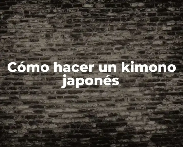 Cómo hacer un kimono japonés