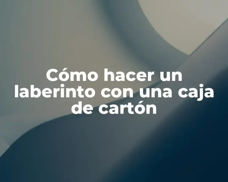 Cómo hacer un laberinto con una caja de cartón