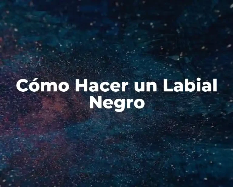 Cómo Hacer un Labial Negro