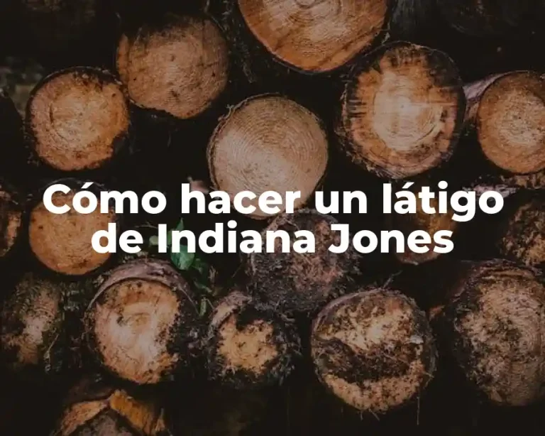 Cómo hacer un látigo de Indiana Jones
