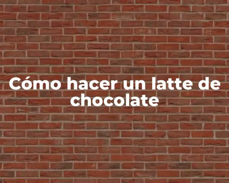 Cómo hacer un latte de chocolate