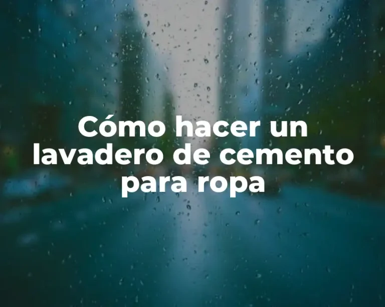 Cómo hacer un lavadero de cemento para ropa