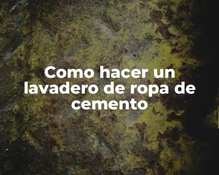 Como hacer un lavadero de ropa de cemento