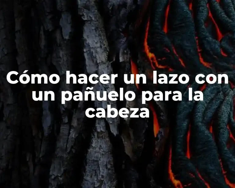 Cómo hacer un lazo con un pañuelo para la cabeza