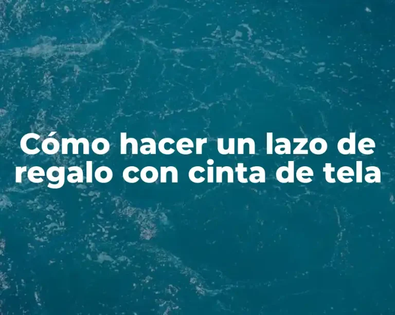 Cómo hacer un lazo de regalo con cinta de tela