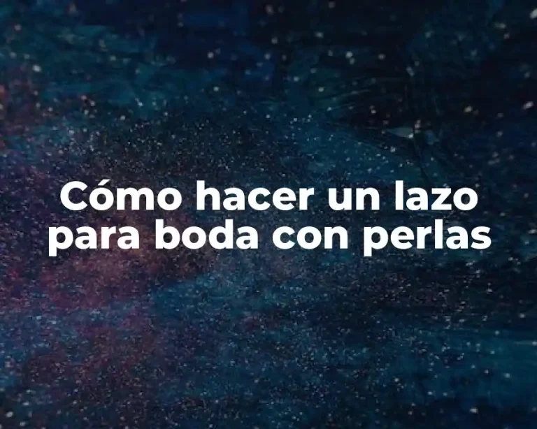Cómo hacer un lazo para boda con perlas