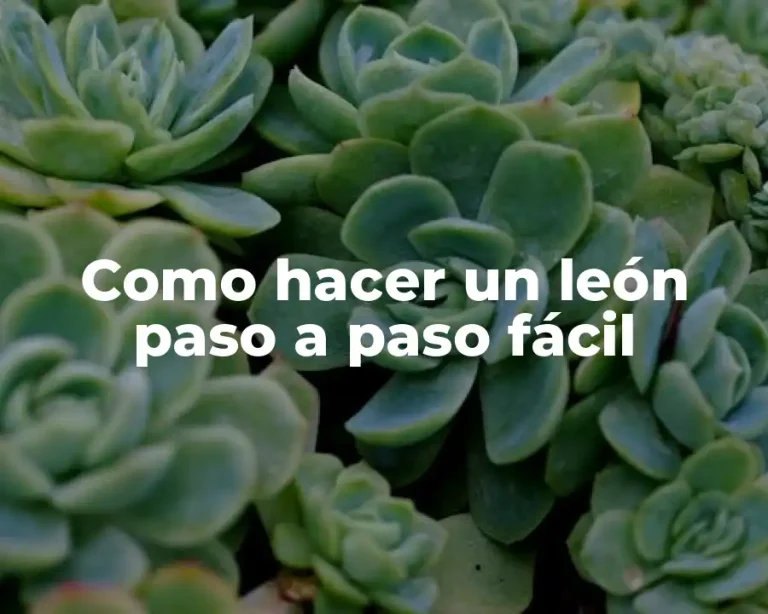 Como hacer un león paso a paso fácil