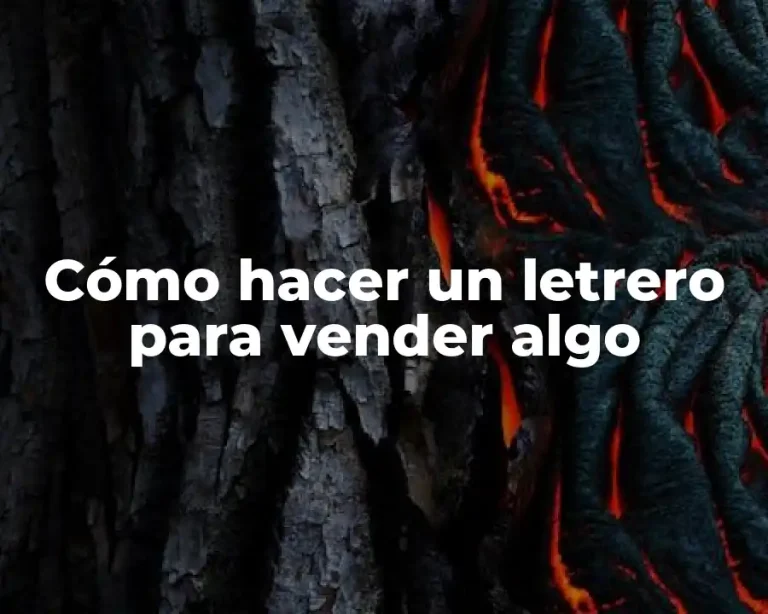 Cómo hacer un letrero para vender algo