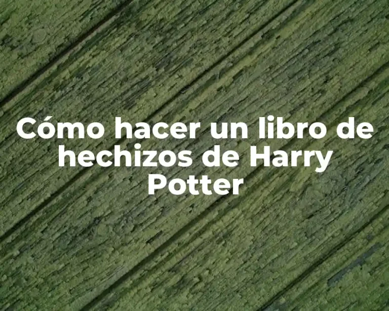 Cómo hacer un libro de hechizos de Harry Potter