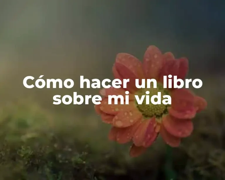 Cómo hacer un libro sobre mi vida