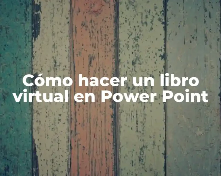 Cómo hacer un libro virtual en Power Point