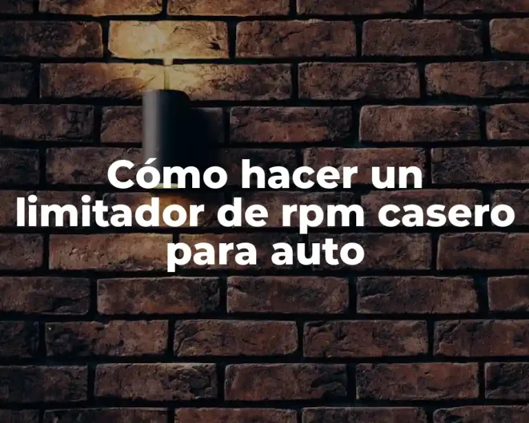 Cómo hacer un limitador de rpm casero para auto