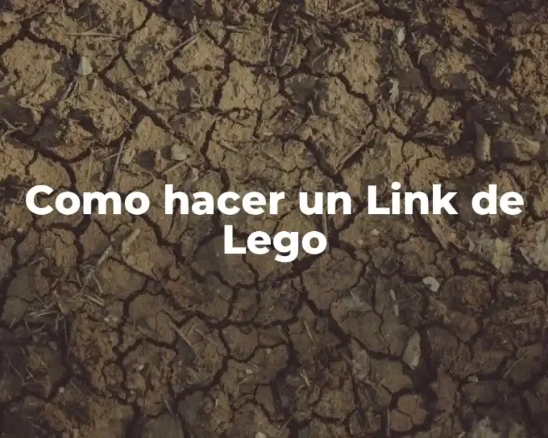 Como hacer un Link de Lego