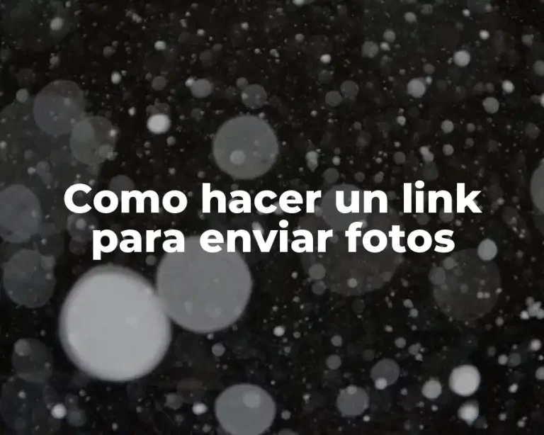 Como hacer un link para enviar fotos