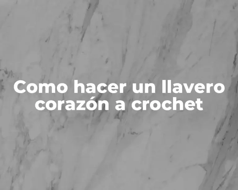Como hacer un llavero corazón a crochet